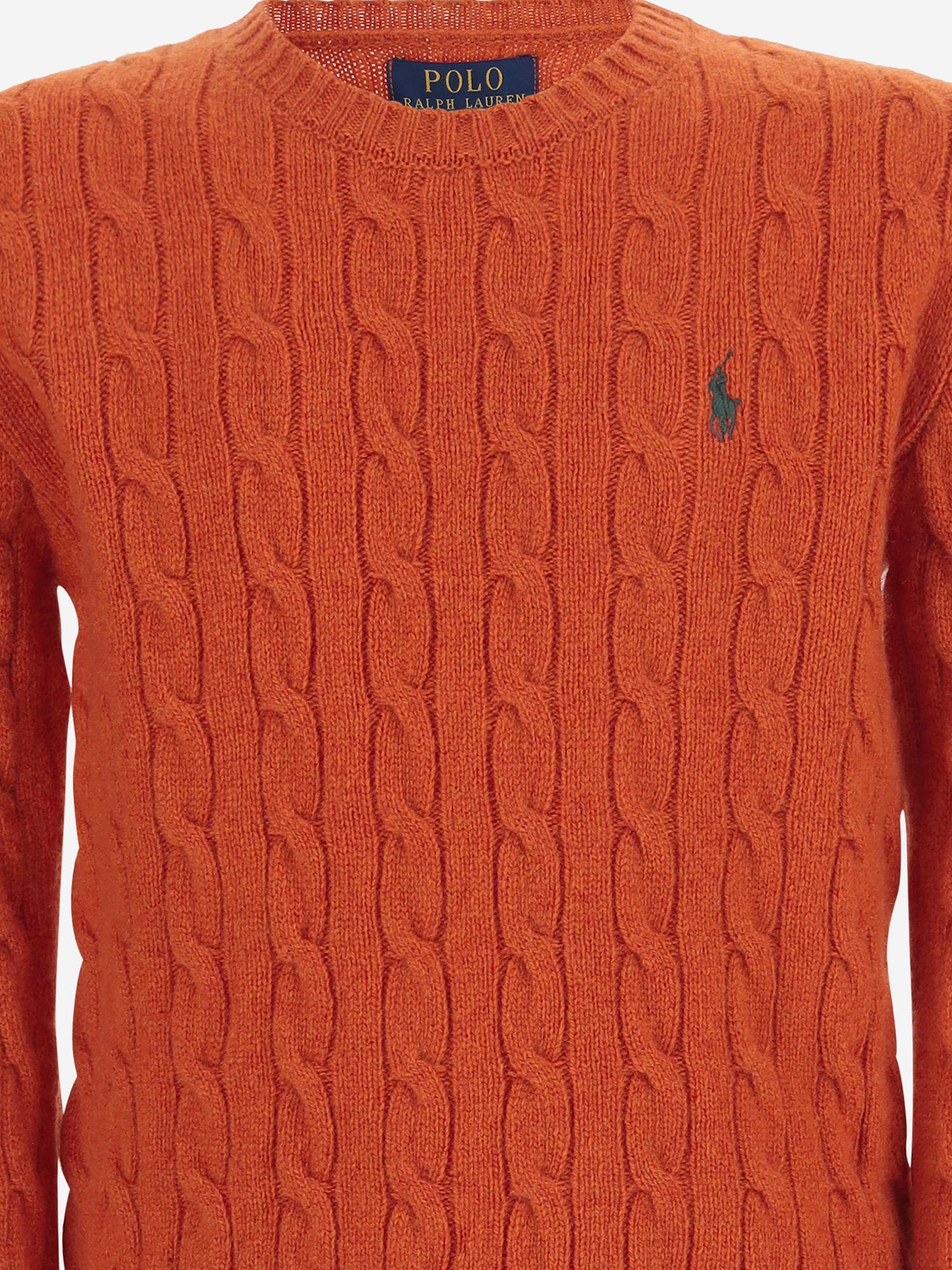 MAGLIA A TRECCE IN LANA E CASHMERE 322877728 502 POLO RALPH LAUREN KIDS 