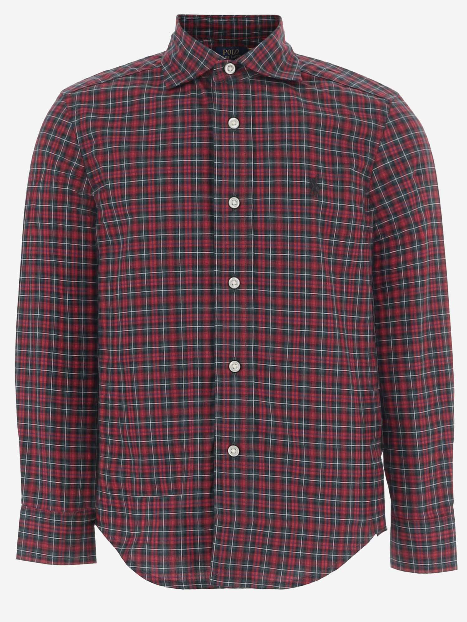 CAMICIA IN COTONE CON MOTIVO CHECK 322B28199 001 POLO RALPH LAUREN KIDS 