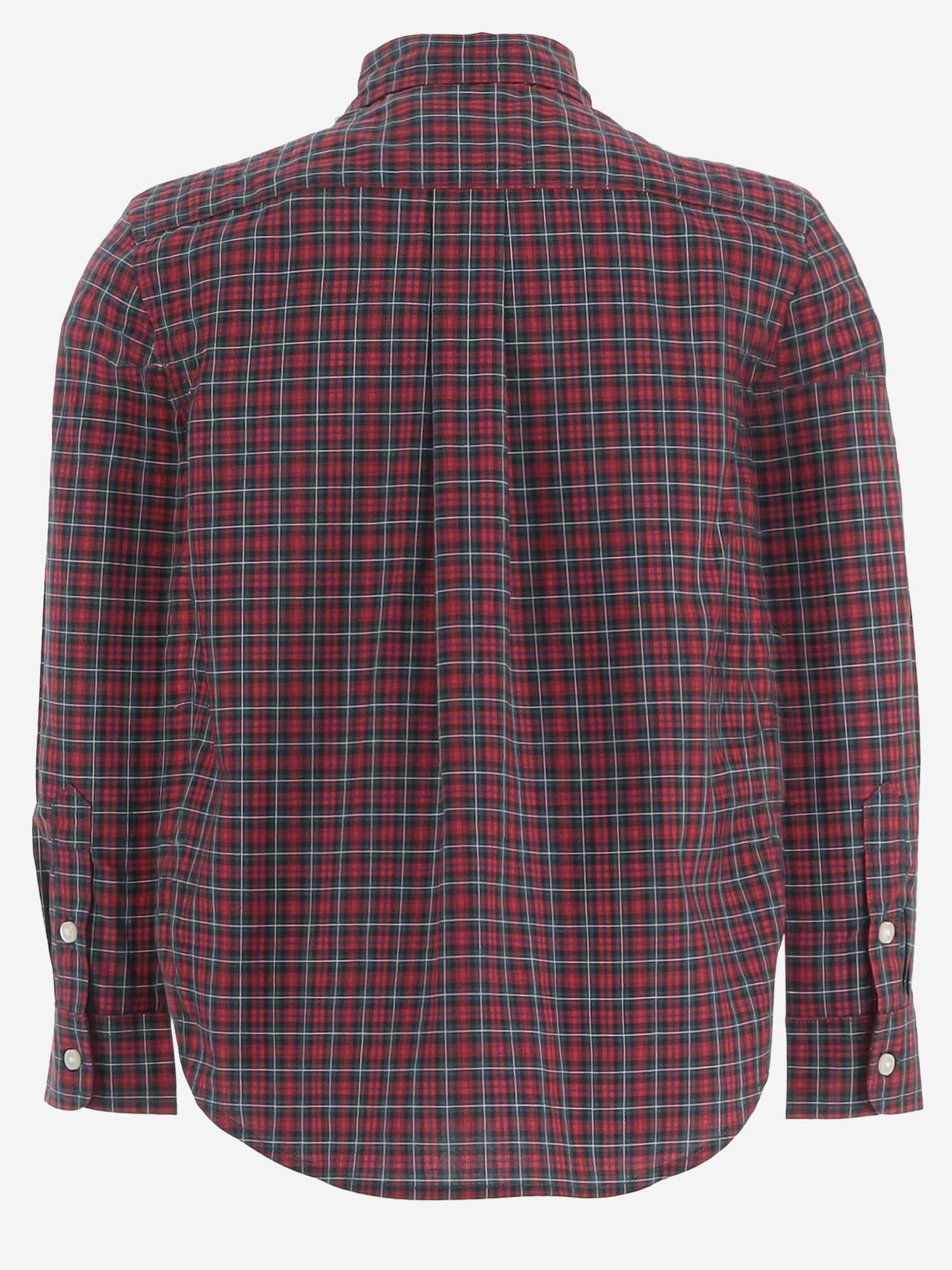 CAMICIA IN COTONE CON MOTIVO CHECK 322B28199 001 POLO RALPH LAUREN KIDS 