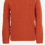 MAGLIA A TRECCE IN LANA E CASHMERE 323877728 500 POLO RALPH LAUREN KIDS 
