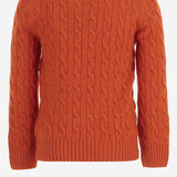 MAGLIA A TRECCE IN LANA E CASHMERE 323877728 500 POLO RALPH LAUREN KIDS 