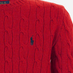 MAGLIA A TRECCE IN LANA E CASHMERE 323877728 502 POLO RALPH LAUREN KIDS 