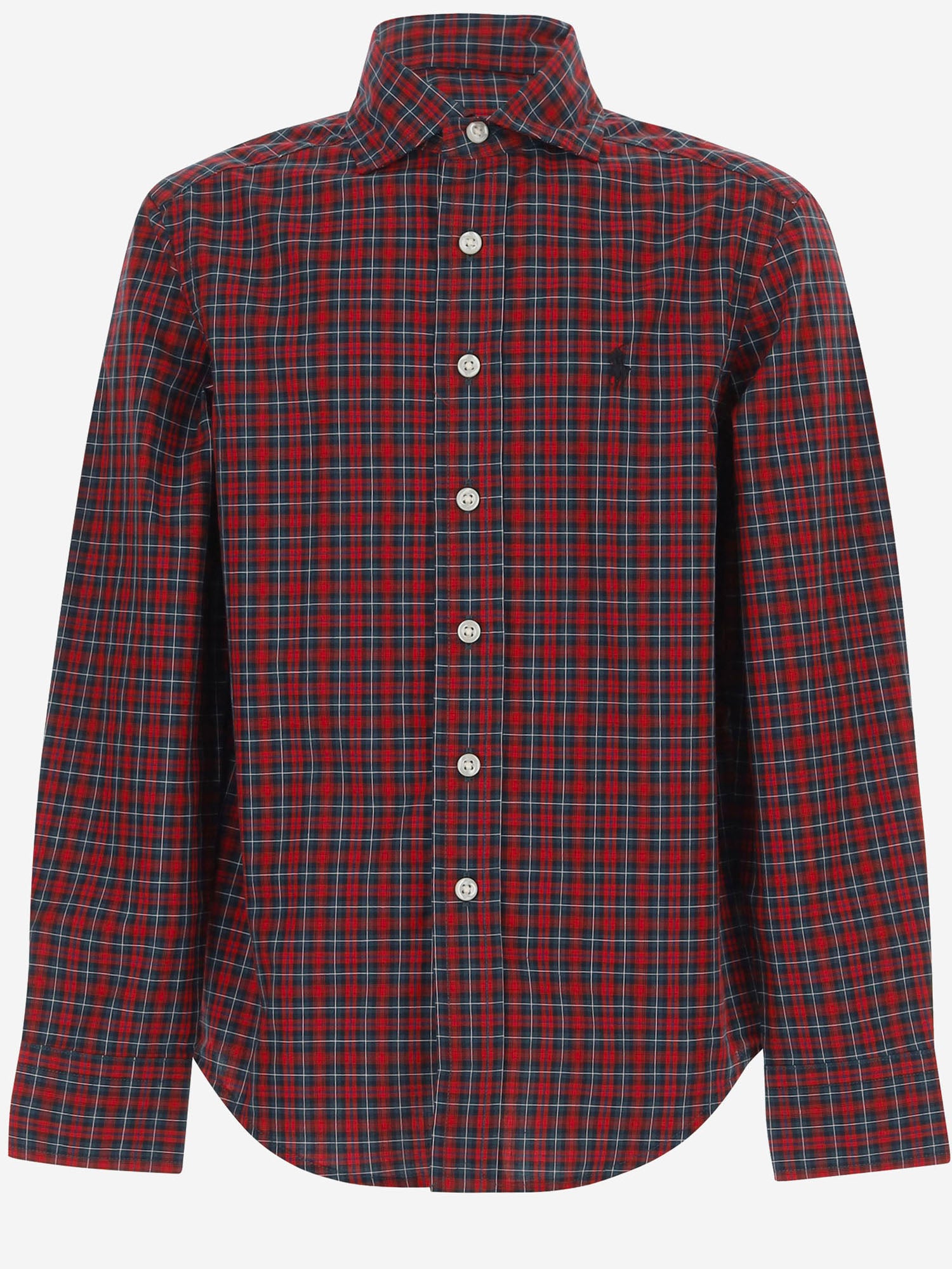 CAMICIA IN COTONE CON MOTIVO A QUADRI 323B28199 001 POLO RALPH LAUREN KIDS 