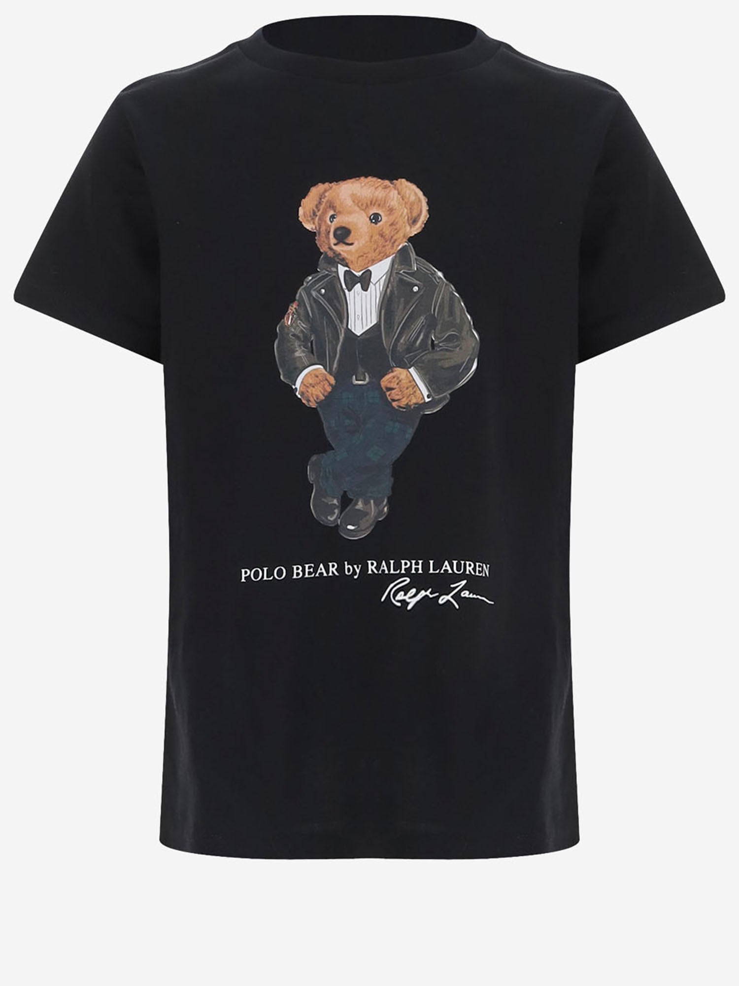 T-SHIRT IN COTONE CON STAMPA POLO BEAR 323B29156 001 POLO RALPH LAUREN KIDS 