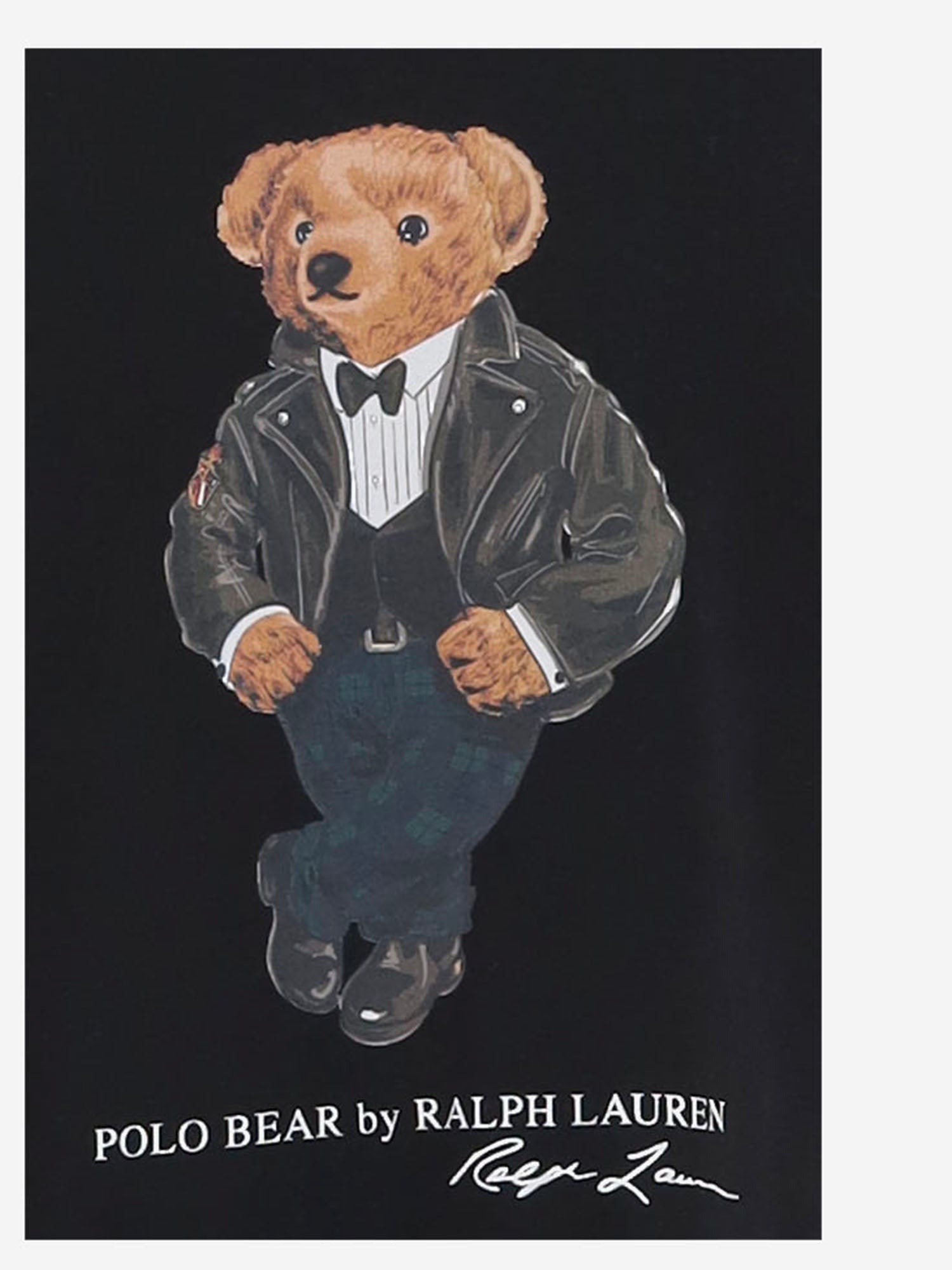 T-SHIRT IN COTONE CON STAMPA POLO BEAR 323B29156 001 POLO RALPH LAUREN KIDS 