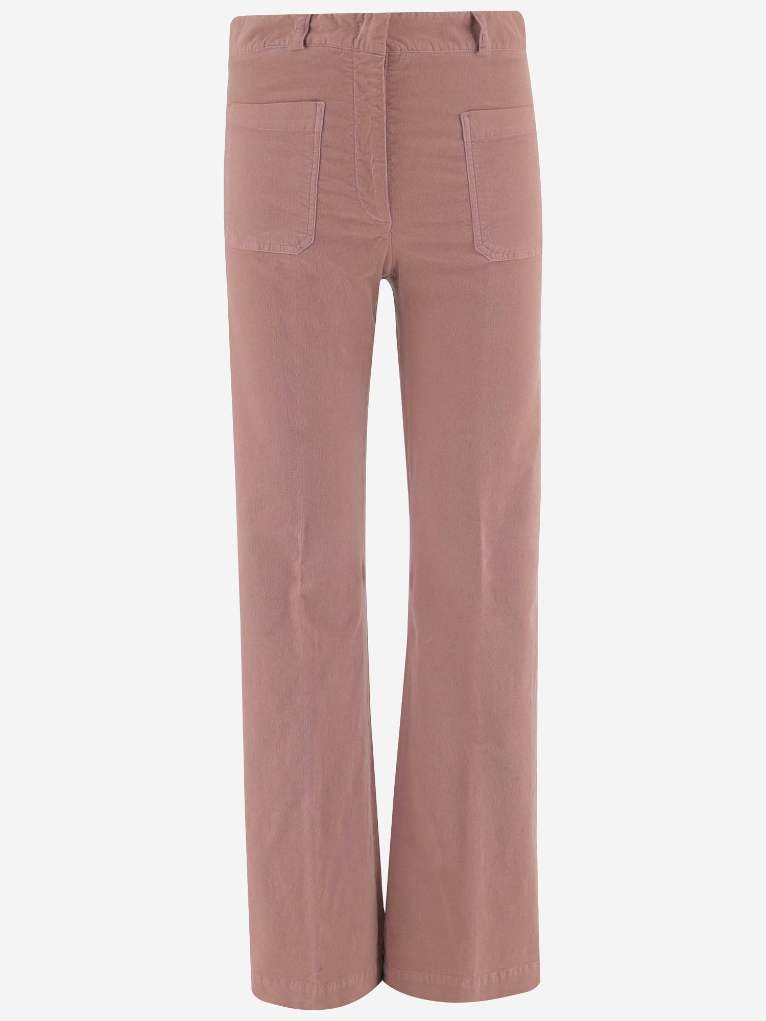 PANTALONI IN VELLUTO DI COTONE STRETCH NINA 63 QL2 