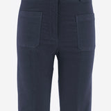 PANTALONI IN VELLUTO DI COTONE STRETCH NINA 67 QL2 