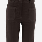 PANTALONI IN VELLUTO DI COTONE STRETCH NINA 73 QL2 