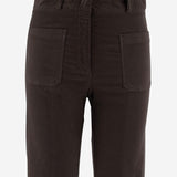 PANTALONI IN VELLUTO DI COTONE STRETCH NINA 73 QL2 
