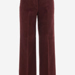 PANTALONI IN VELLUTO A COSTE A GAMBA AMPIA TEODORA 30 QL2 