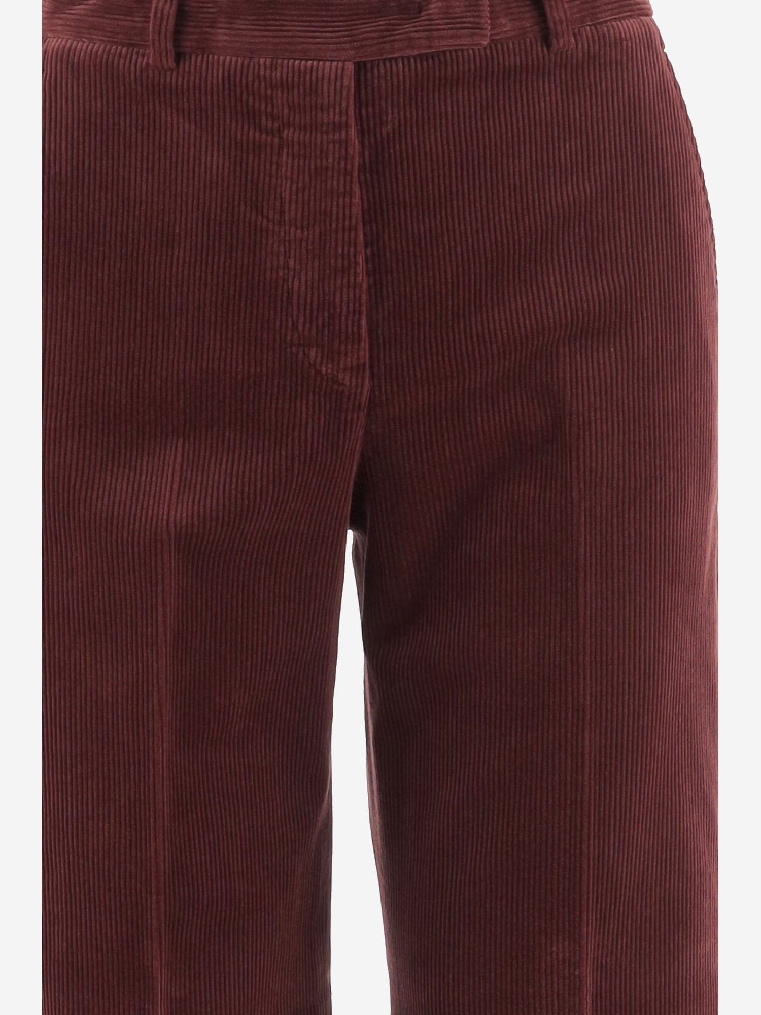 PANTALONI IN VELLUTO A COSTE A GAMBA AMPIA TEODORA 30 QL2 