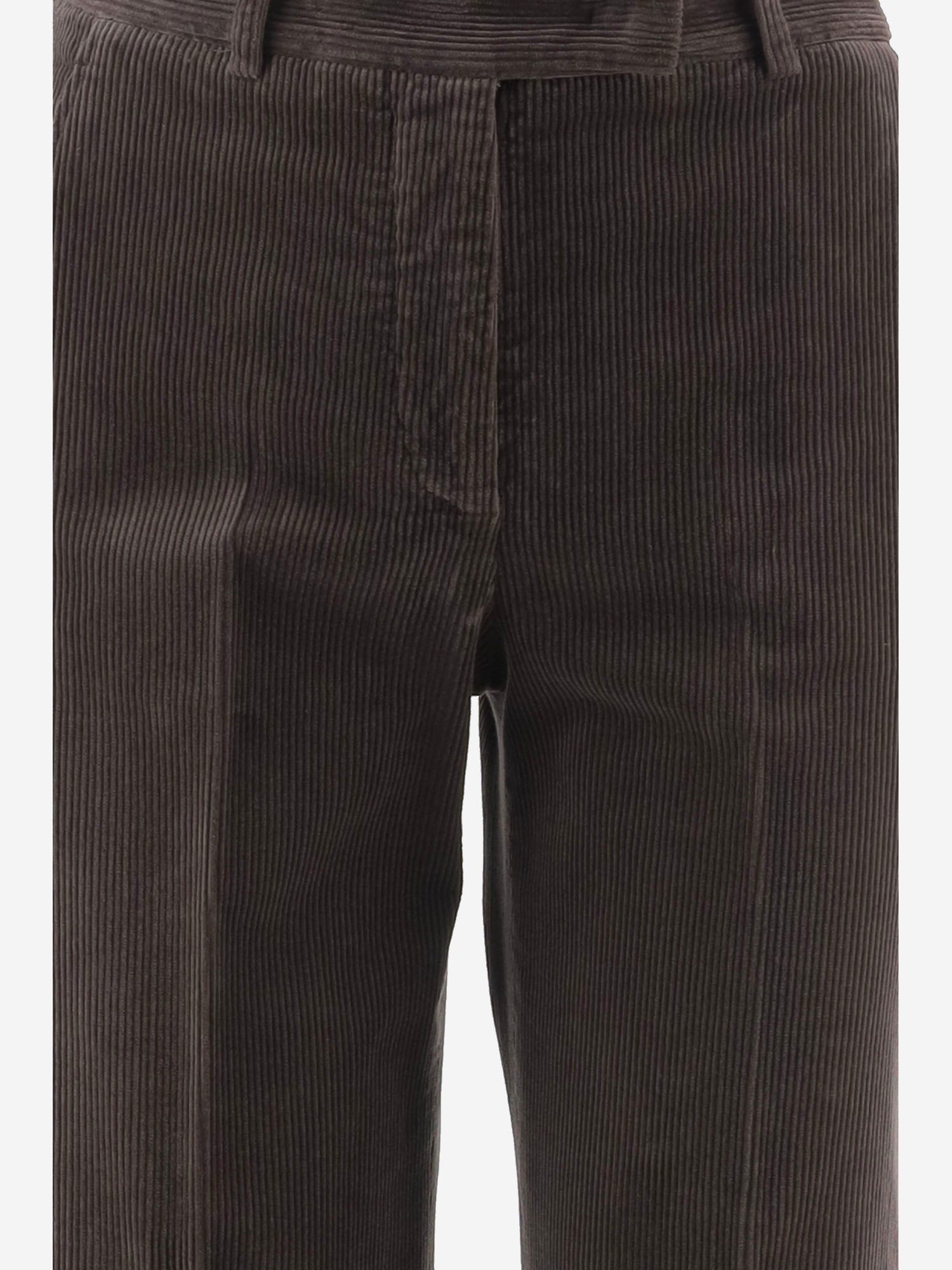 PANTALONI IN VELLUTO A COSTE A GAMBA AMPIA TEODORA 73 QL2 