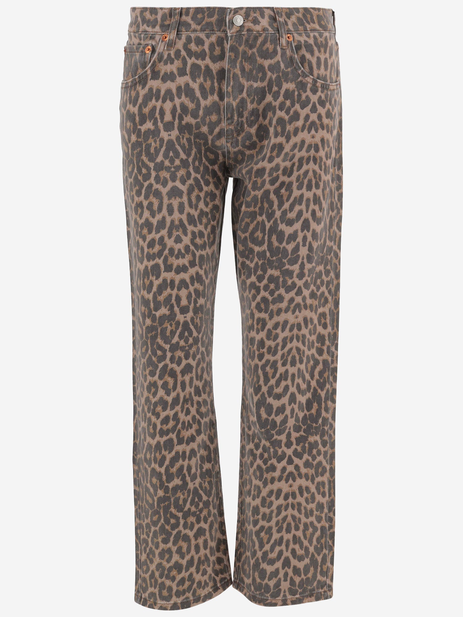 JEANS IN COTONE CON MOTIVO ANIMALIER 18703WMRBLCP LEOPARDO RE/DONE 