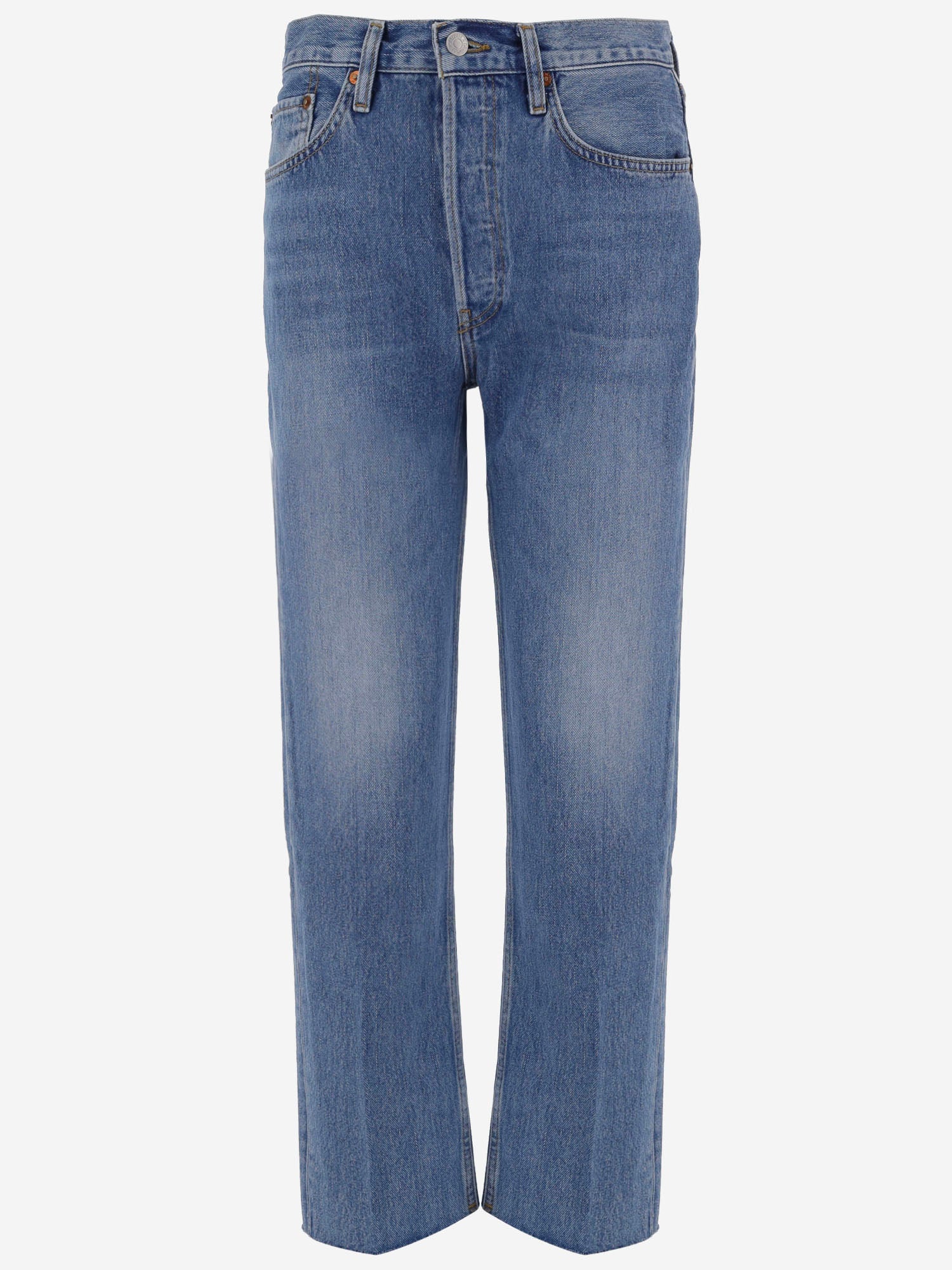 JEANS IN DENIM DI COTONE 1883WSTV27 MEDIUMVAIN RE/DONE 