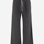 PANTALONI IN MISTO COTONE CON LOGO SMMBALI 002 S MAX MARA 