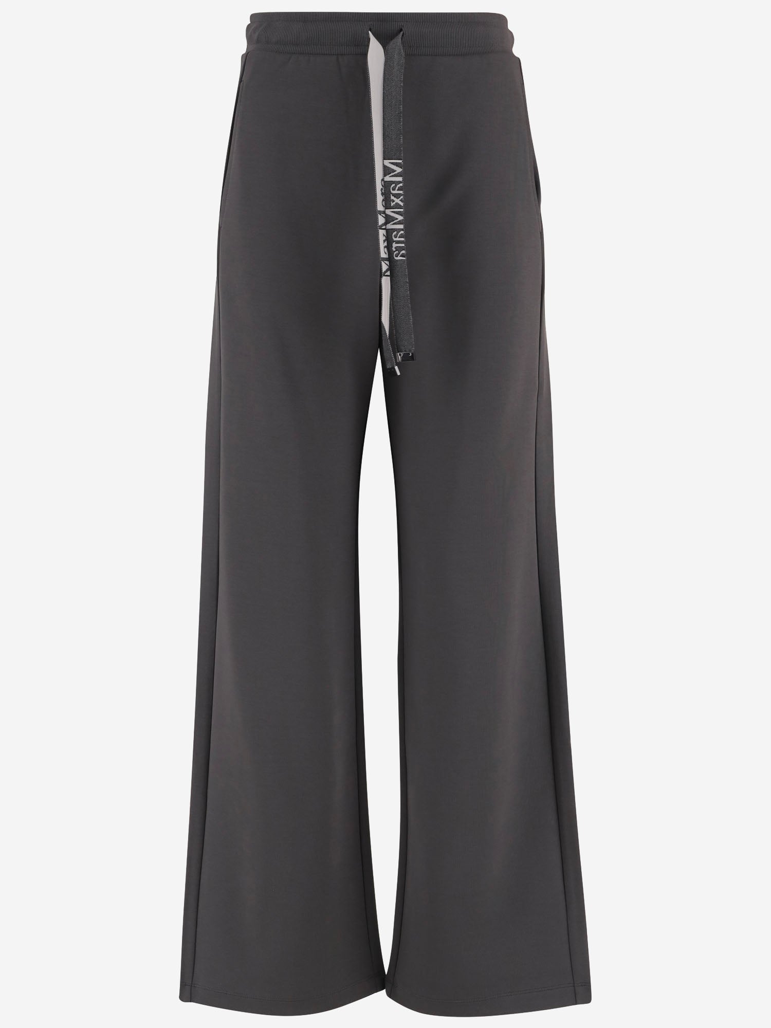 PANTALONI IN MISTO COTONE CON LOGO SMMBALI 002 S MAX MARA 