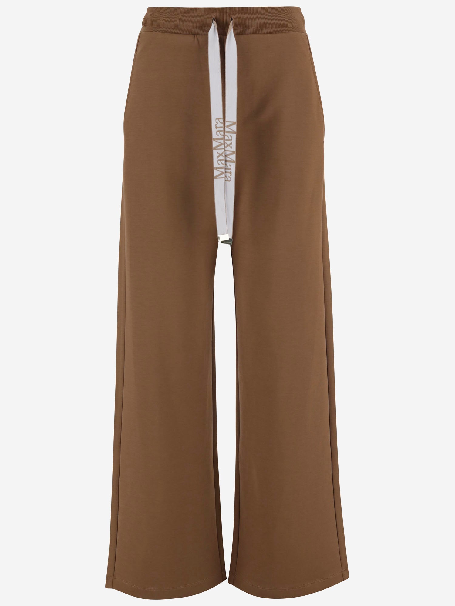 PANTALONI IN MISTO COTONE CON LOGO SMMBALI 003 S MAX MARA 