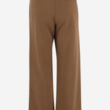 PANTALONI IN MISTO COTONE CON LOGO SMMBALI 003 S MAX MARA 