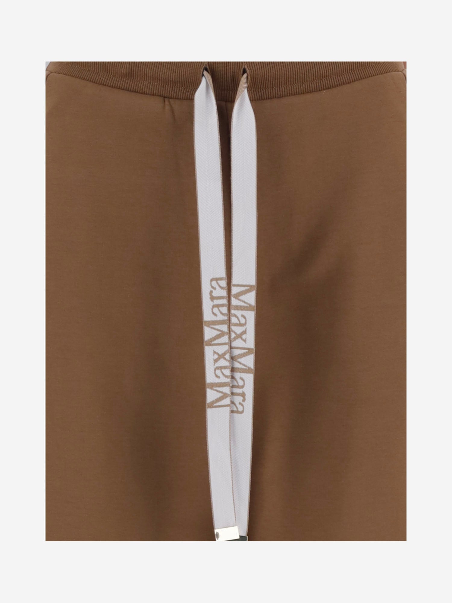 PANTALONI IN MISTO COTONE CON LOGO SMMBALI 003 S MAX MARA 