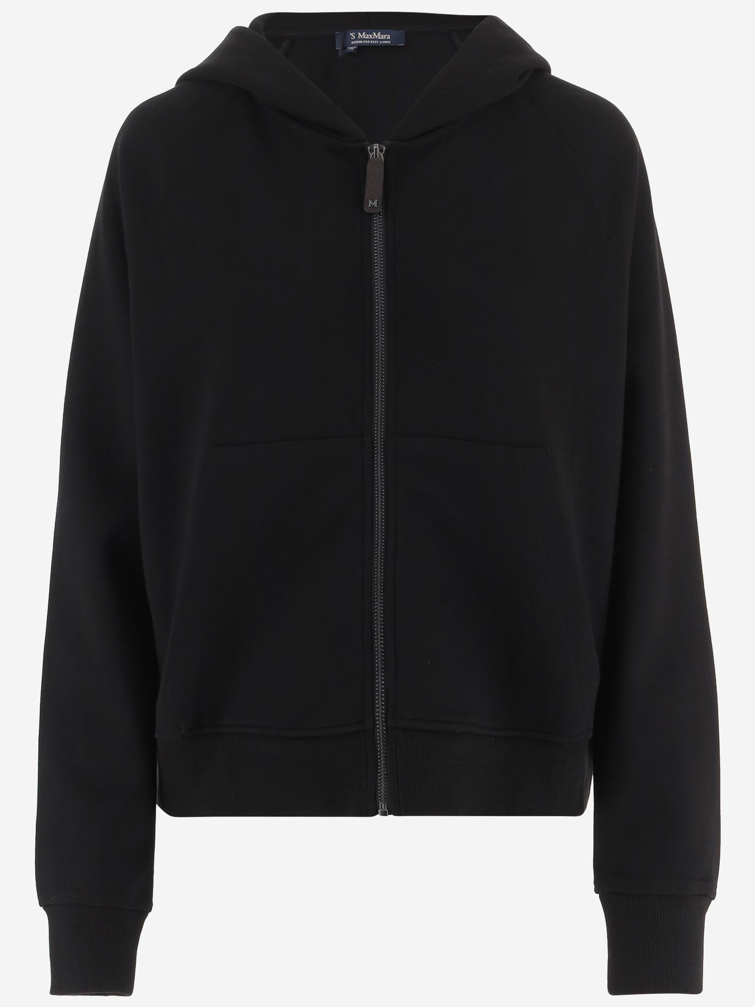 FELPA CON ZIP E CAPPUCCIO IN MISTO COTONE SMMMAREA 005 S MAX MARA 