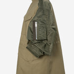 GIACCA IN COTONE CON MANICHE CORTE IN NYLON 08576 667 SACAI 