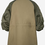 GIACCA IN COTONE CON MANICHE CORTE IN NYLON 08576 667 SACAI 