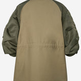 GIACCA IN COTONE CON MANICHE CORTE IN NYLON 08576 667 SACAI 