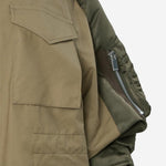 GIACCA IN COTONE CON MANICHE CORTE IN NYLON 08576 667 SACAI 