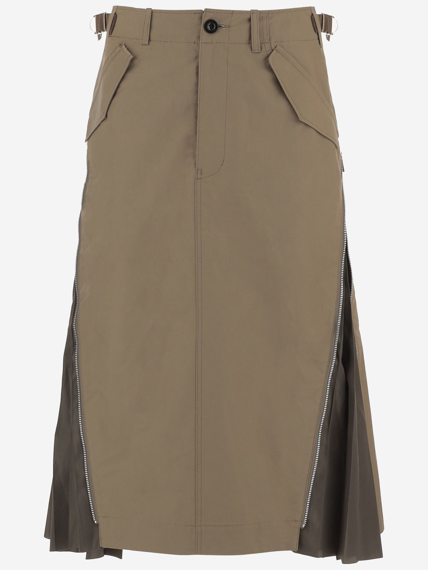 GONNA IN COTONE CON ZIP LATERALI 08580 667 SACAI 
