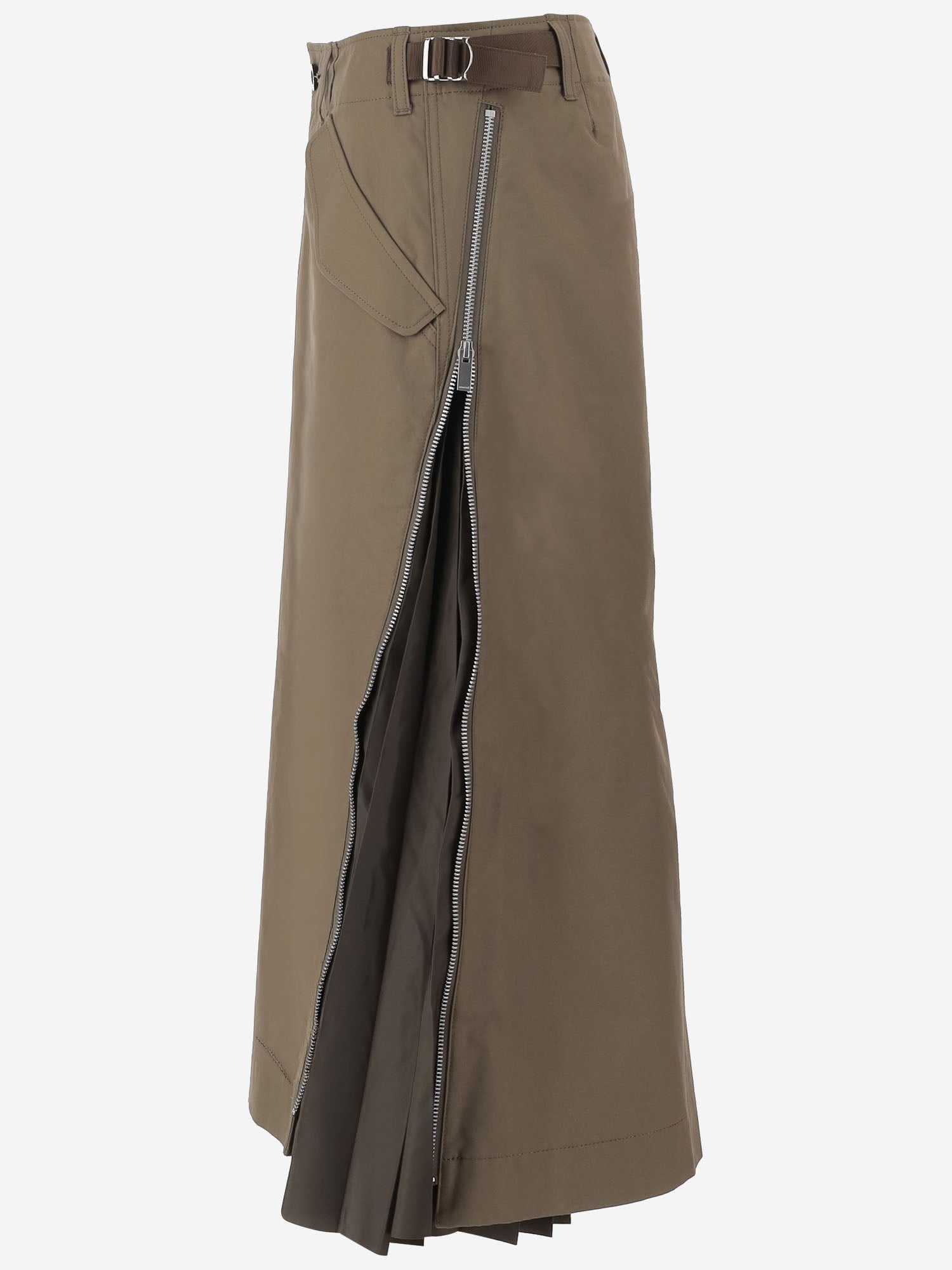 GONNA IN COTONE CON ZIP LATERALI 08580 667 SACAI 