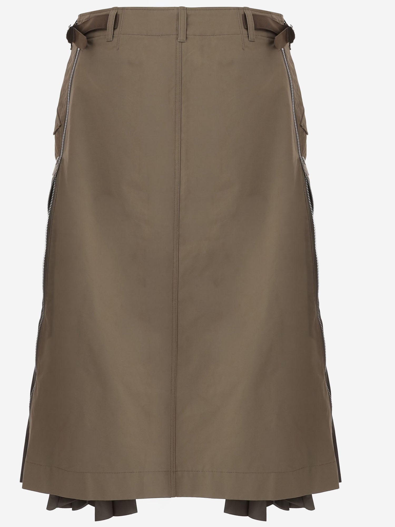 GONNA IN COTONE CON ZIP LATERALI 08580 667 SACAI 