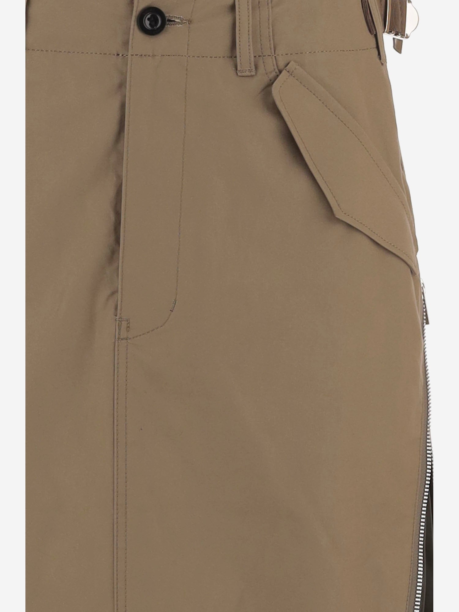 GONNA IN COTONE CON ZIP LATERALI 08580 667 SACAI 