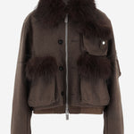 GIUBBOTTO IN LANA CON INSERTI IN PELLICCIA SINTETICA 08637 601 SACAI 