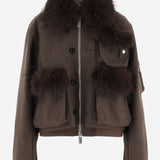 GIUBBOTTO IN LANA CON INSERTI IN PELLICCIA SINTETICA 08637 601 SACAI 