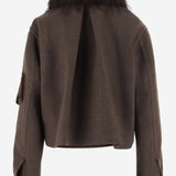 GIUBBOTTO IN LANA CON INSERTI IN PELLICCIA SINTETICA 08637 601 SACAI 