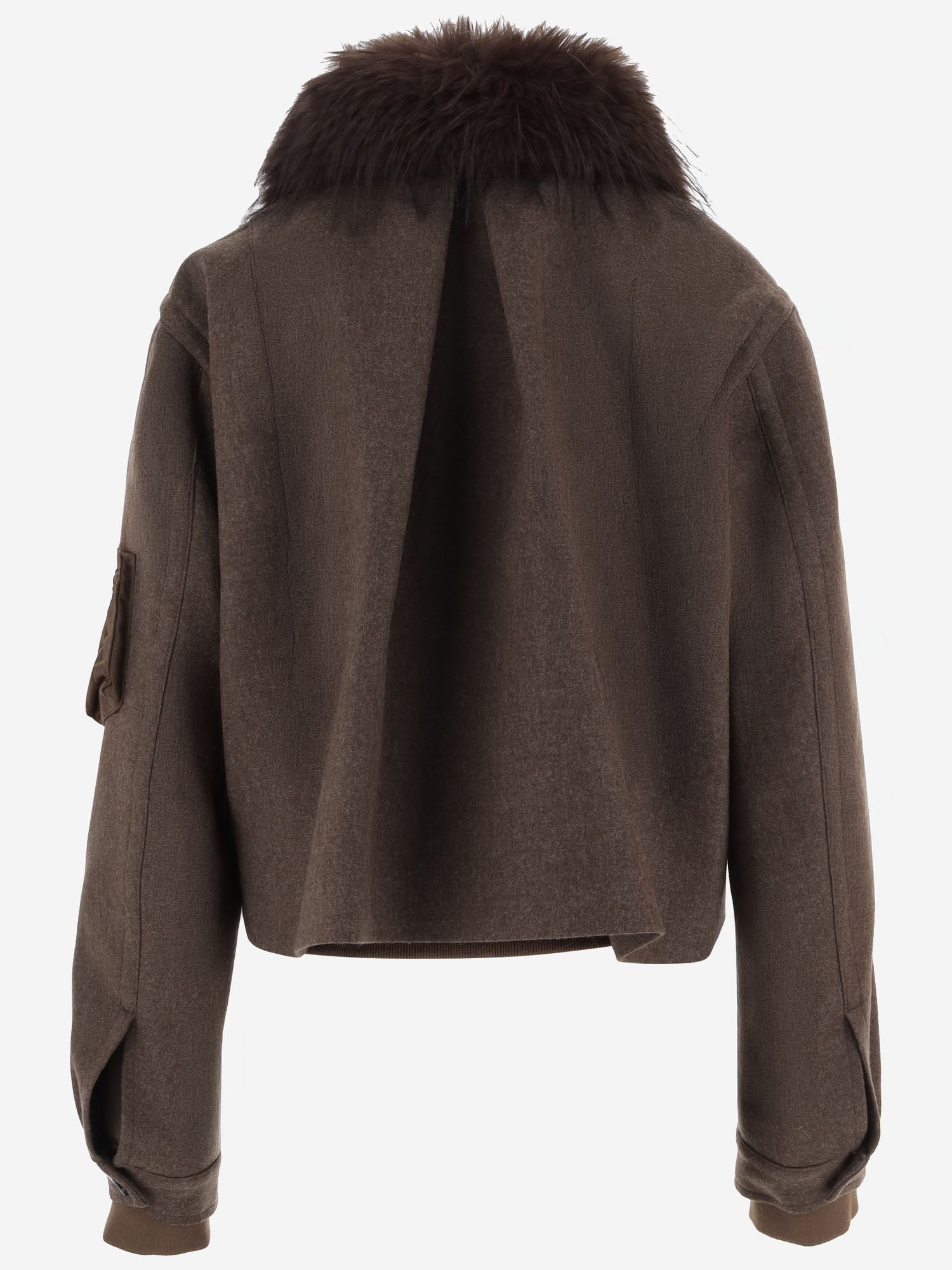 GIUBBOTTO IN LANA CON INSERTI IN PELLICCIA SINTETICA 08637 601 SACAI 