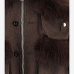 GIUBBOTTO IN LANA CON INSERTI IN PELLICCIA SINTETICA 08637 601 SACAI 