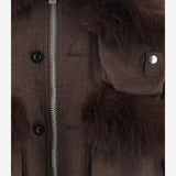 GIUBBOTTO IN LANA CON INSERTI IN PELLICCIA SINTETICA 08637 601 SACAI 
