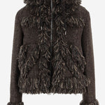 GIUBBOTTO IN MISTO LANA CON FRANGE 08646 601 SACAI 