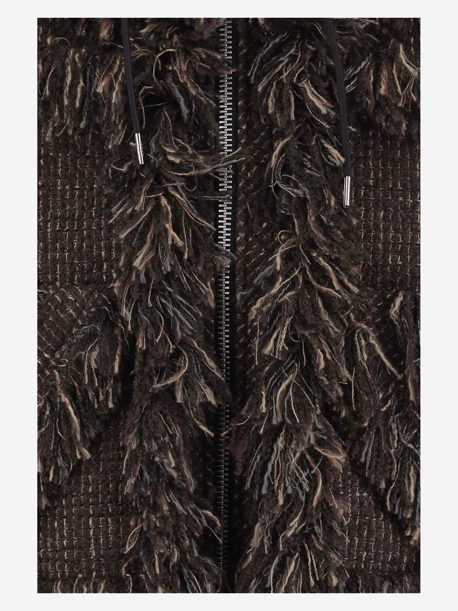 GIUBBOTTO IN MISTO LANA CON FRANGE 08646 601 SACAI 