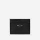 PORTA CARTE IN PELLE CON LOGO 375946 0U90N1000 SAINT LAURENT 