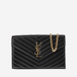 POCHETTE CON CATENA CASSANDRE IN PELLE DI AGNELLO 377828 AAA441000 SAINT LAURENT 