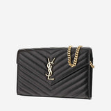 POCHETTE CON CATENA CASSANDRE IN PELLE DI AGNELLO 377828 AAA441000 SAINT LAURENT 
