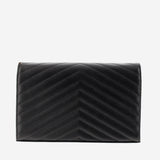 PORTAFOGLIO MONOGRAM ON CHAIN 377828 BOW011000 SAINT LAURENT 
