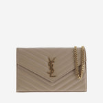PORTAFOGLIO MONOGRAM IN PELLE GRAIN DE POUDRE 377828 BOW012721 SAINT LAURENT 