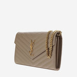 PORTAFOGLIO MONOGRAM IN PELLE GRAIN DE POUDRE 377828 BOW012721 SAINT LAURENT 