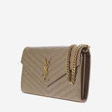 PORTAFOGLIO MONOGRAM IN PELLE GRAIN DE POUDRE 377828 BOW012721 SAINT LAURENT 