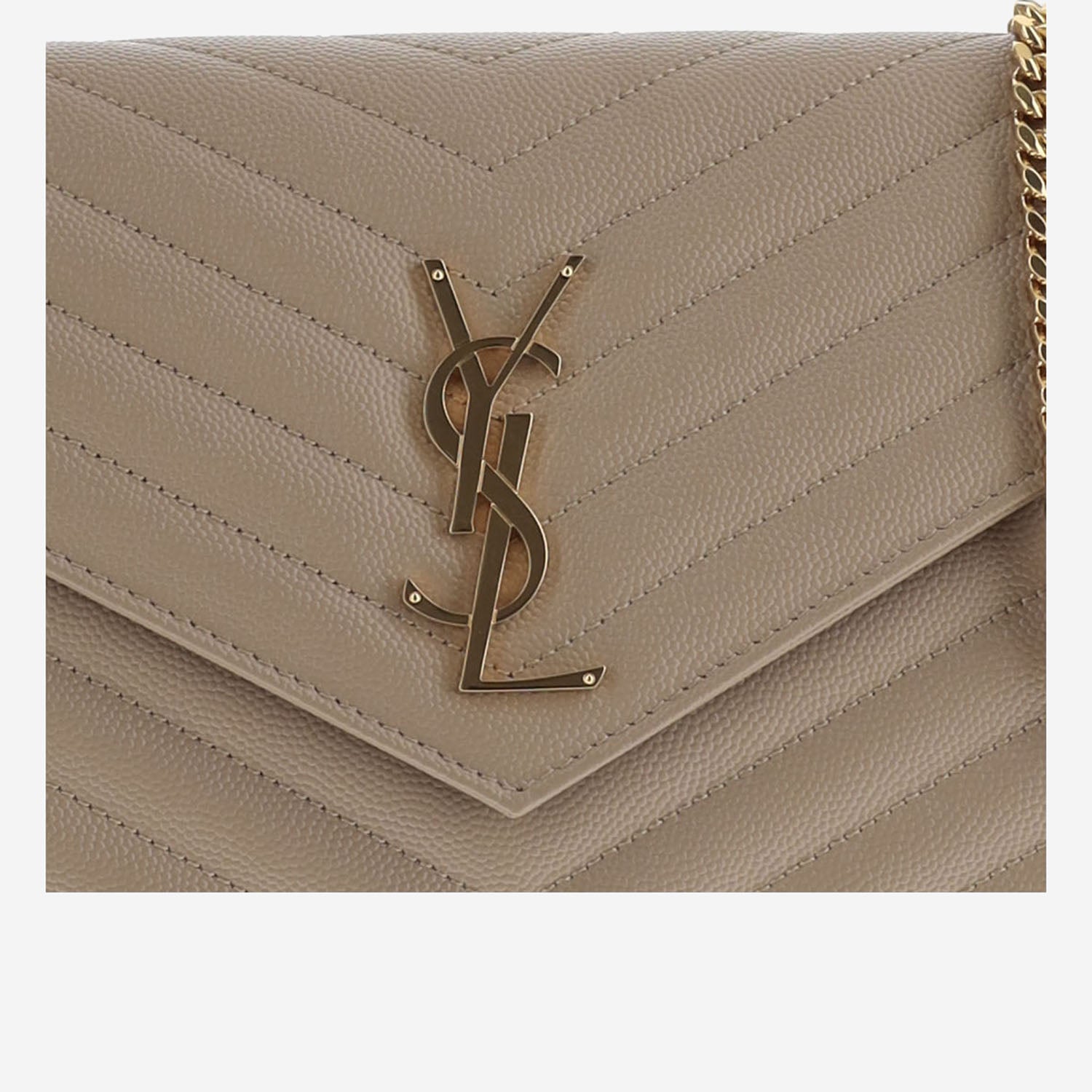 PORTAFOGLIO MONOGRAM IN PELLE GRAIN DE POUDRE 377828 BOW012721 SAINT LAURENT 