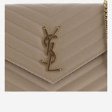 PORTAFOGLIO MONOGRAM IN PELLE GRAIN DE POUDRE 377828 BOW012721 SAINT LAURENT 