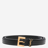 CINTURA IN PELLE CON LOGO 554465 BOO0W1000 SAINT LAURENT 
